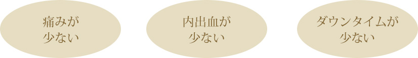 痛みが少ない 内出血が少ない ダウンタイムが少ない