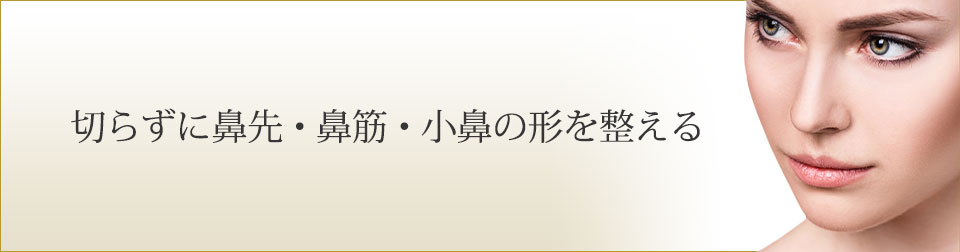 切らずに鼻先・鼻筋・小鼻の形を整える