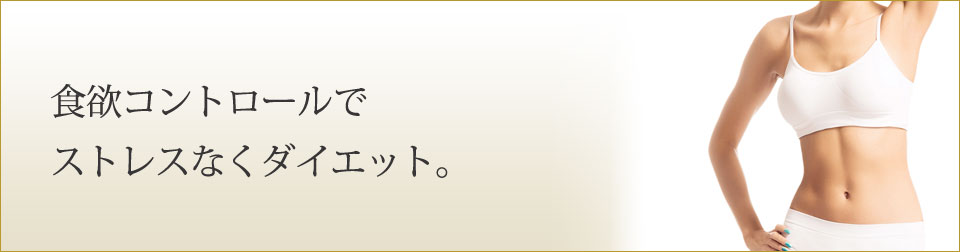 食欲コントロールでストレスなくダイエット。